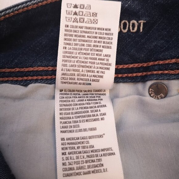 American Eagle Outfitters Ladies Super Stretch Blue Jeans - Picture 6 of 12